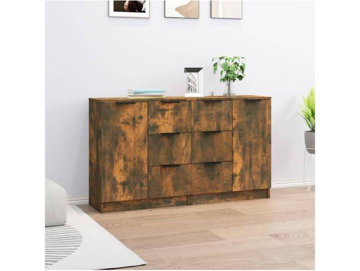 Sideboards im 2er-Set Lowboards Räuchereiche 60x30x70 cm Holzwerkstoff -RM83325 Sideboards im 2er-Set Lowboards Räuchereiche 60x30x70 cm Holzwerkstoff -RM83325 von Kauf-Unique Marketplace