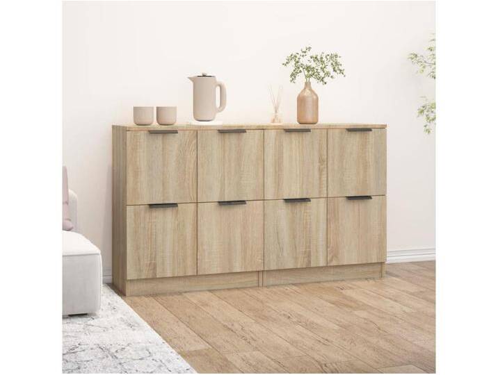 Sideboards im 2er-Set Lowboards Sonoma Eiche 60x30x70 cm Holzwerkstoff -RM71938 von Kauf-Unique Marketplace