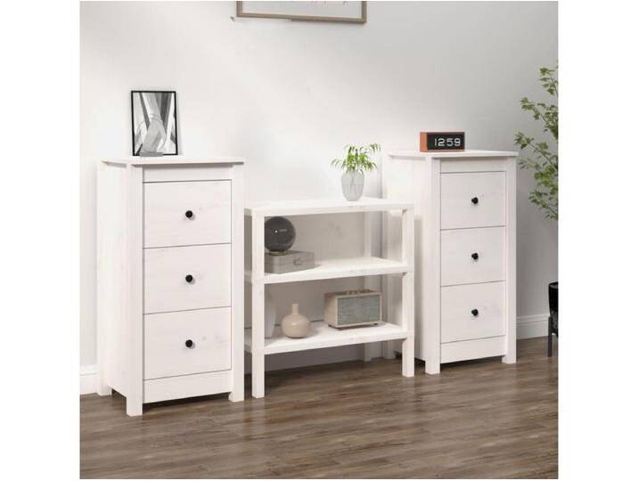Sideboards im 2er-Set Lowboards Weiß 40x35x80 cm Massivholz Kiefer -RM76249 Sideboards im 2er-Set Lowboards Weiß 40x35x80 cm Massivholz Kiefer -RM76249 von Kauf-Unique Marketplace