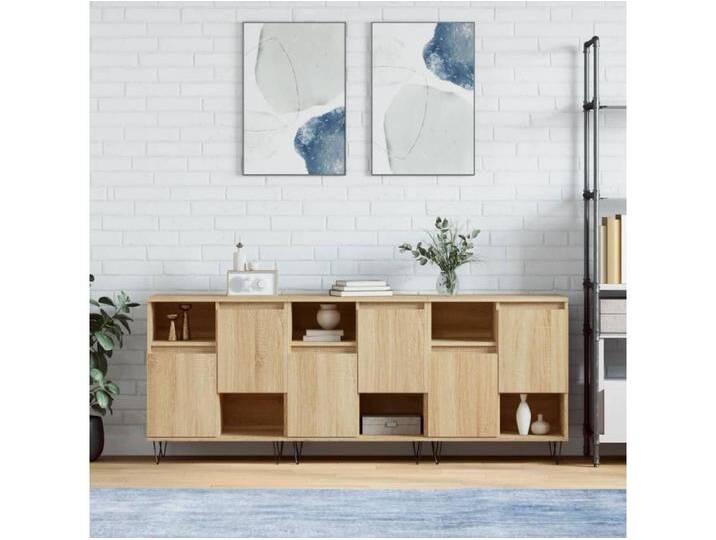 Sideboards im 3er-Set Lowboards Sonoma-Eiche Holzwerkstoff -RM45446 von Kauf-Unique Marketplace