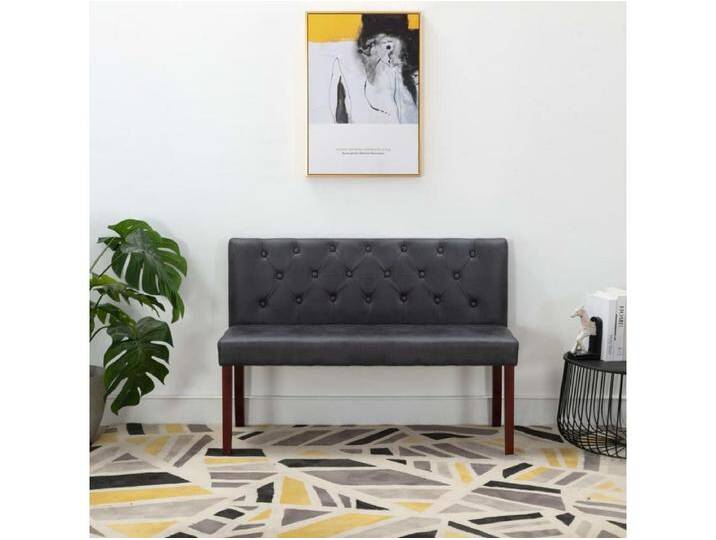 Sitzbank 120 cm Grau Wildleder-Optik Sitzbank 120 cm Grau Wildleder-Optik von Kauf-Unique Marketplace