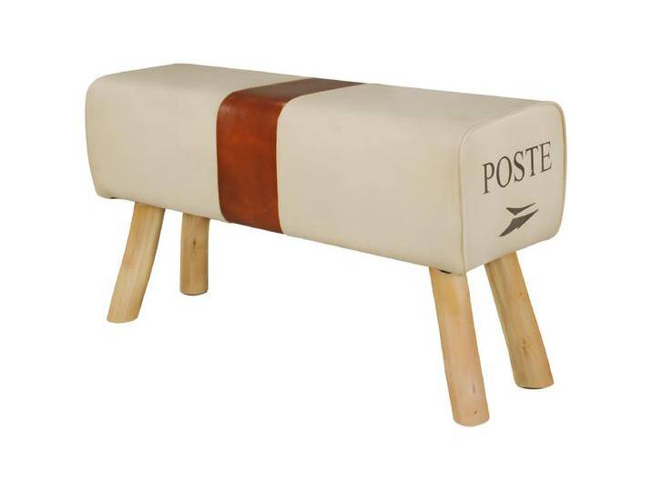 Sitzbank CANVAS Turnbock Braun 90cm Leder / Stoff Springbock Turnhocker Sitzbank CANVAS Turnbock Braun 90cm Leder / Stoff Springbock Turnhocker von Kauf-Unique Marketplace