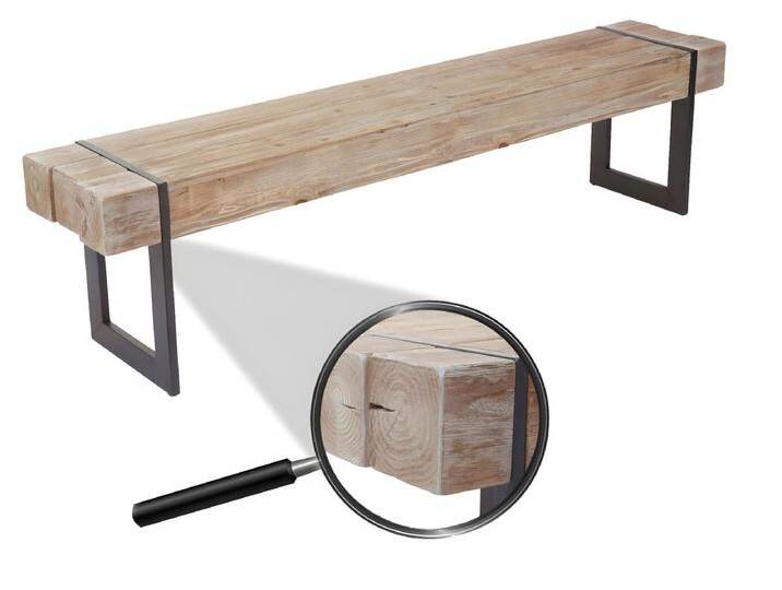 Sitzbank MCW-A15, Naturfarben 195cm von Kauf-Unique Marketplace