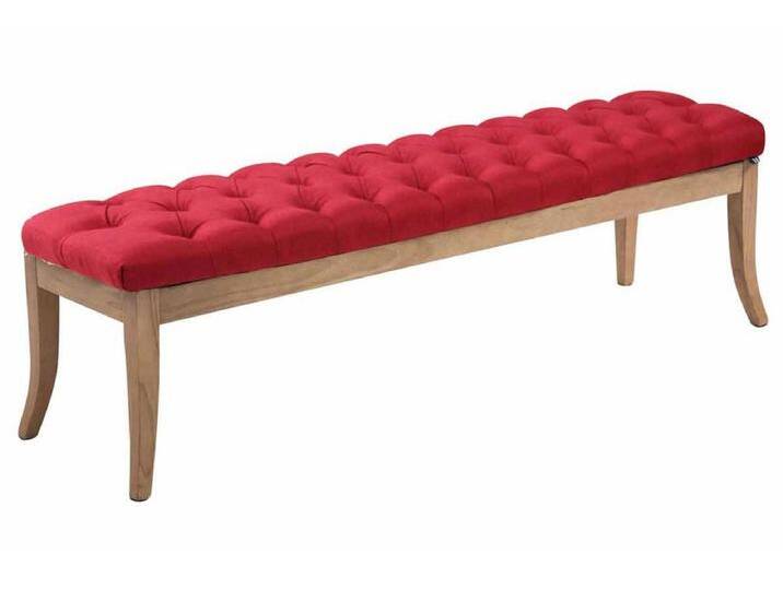 Sitzbank - Stoff & Holz - rot - Ramses von Kauf-Unique Marketplace