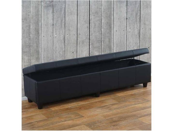 Sitzbank mit Aufbewahrung Arezzo XXL, Schwarz matt von Kauf-Unique Marketplace