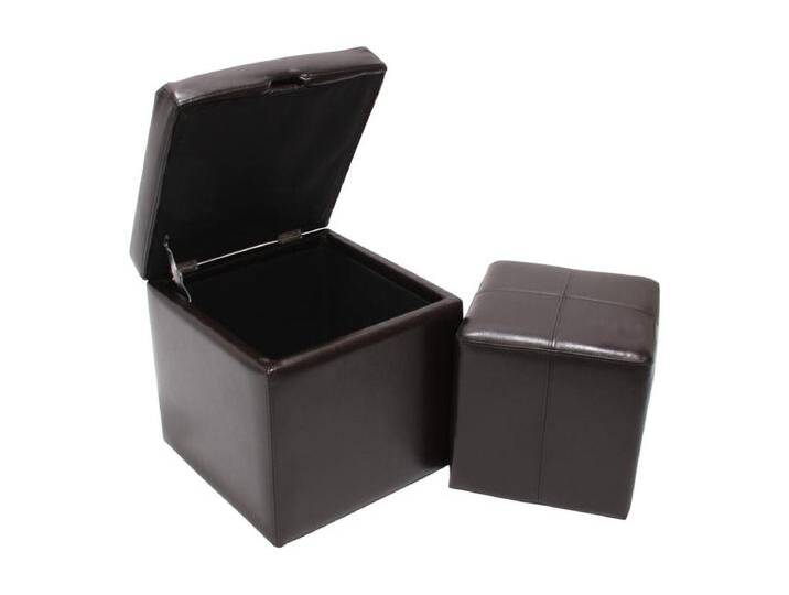 Sitzhocker Carrara (2er-Set), Braun von Kauf-Unique Marketplace