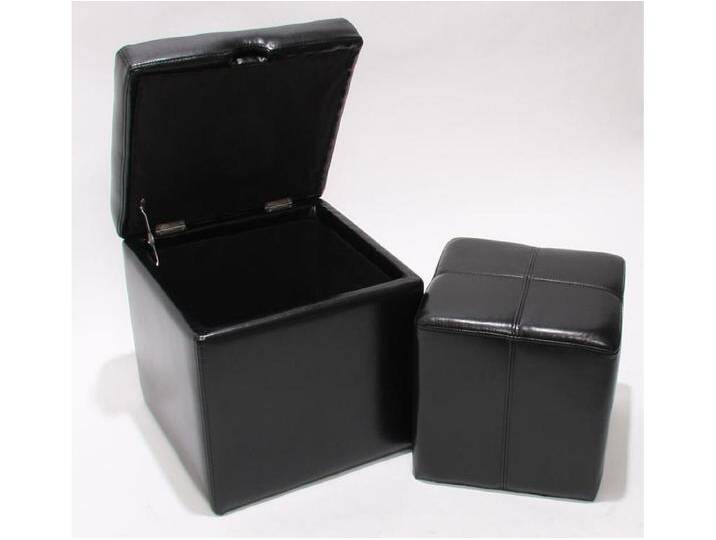 Sitzhocker Carrara (2er-Set), Schwarz von Kauf-Unique Marketplace