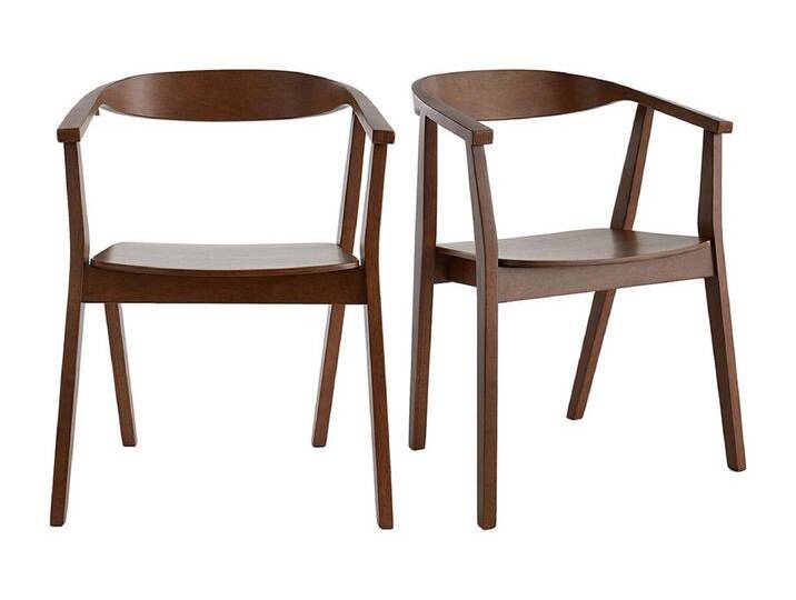 Skandinavische Stühle aus dunklem Holz (2er-Set) BAHIA von Kauf-Unique Marketplace