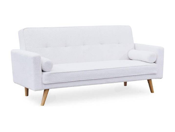 Skandinavisches Schlafsofa Slow aus Bouclé-Stoff in Creme 3-Sitzer von Kauf-Unique Marketplace