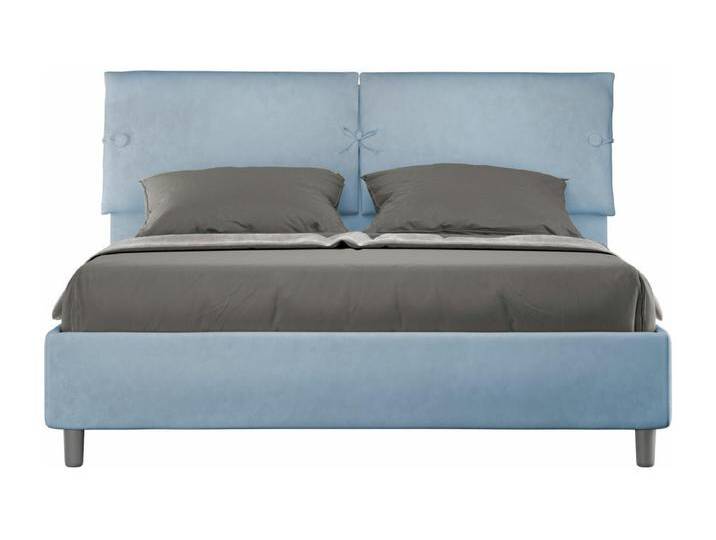 Sleeper blaues gepolstertes Stauraumbett aus Mikrofaser, 160 x 200 von Kauf-Unique Marketplace