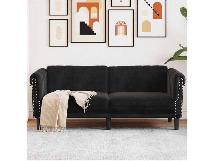 Sofa 2-Sitzer Schwarz Samt von Kauf-Unique Marketplace
