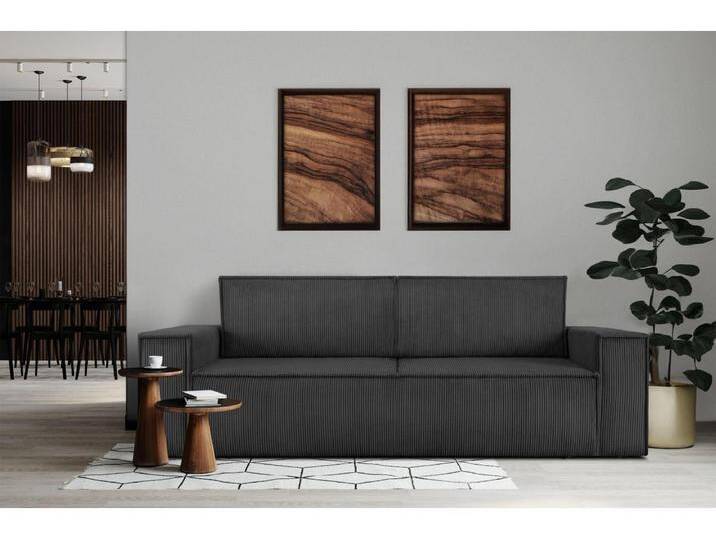 Sofa 3 Sitzer - mit Schlaffunktion - in Pet Friendly Cord-Stoff - dunkelgrau - NAPI Sofa 3 Sitzer - mit Schlaffunktion - in Pet Friendly Cord-Stoff - dunkelgrau - NAPI von Kauf-Unique Marketplace