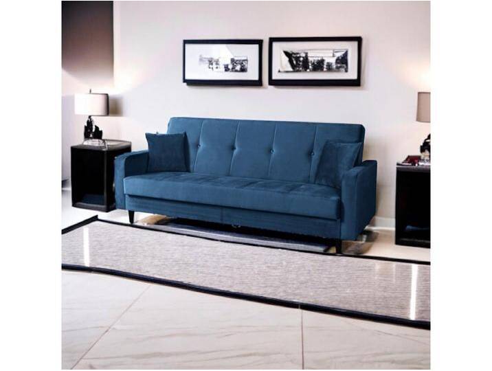 Sofa Luna Schlafsofa im skandinavisches Stil, Couch mit Schlaffunktion und Bettkasten, Polstersofa für Wohnzimmer 213 cm, dunkelblau Sofa Luna Schlafsofa im skandinavisches Stil, Couch mit Schlaffunktion und Bettkasten, Polstersofa für Wohnzimmer 213 cm, dunkelblau von Kauf-Unique Marketplace