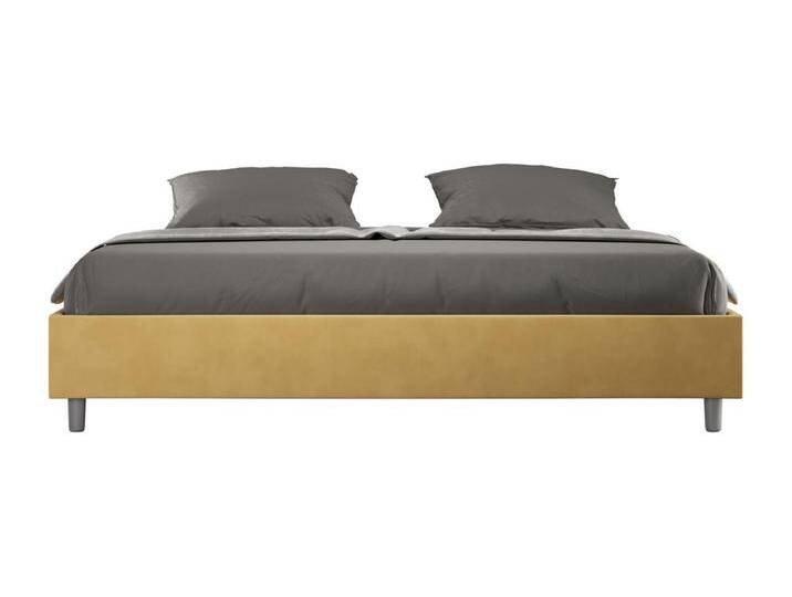 Sommier-Bett ohne gepolsterte Basis 200x210 Azelia ockerfarbene Mikrofaser von Kauf-Unique Marketplace