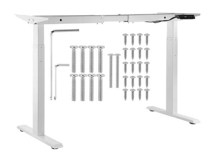 Stehpultgestell SucceBuy Elektrischer Stehtisch mit Gestell, Höhenverstellbar von 70–117 cm, Weiß von Kauf-Unique Marketplace
