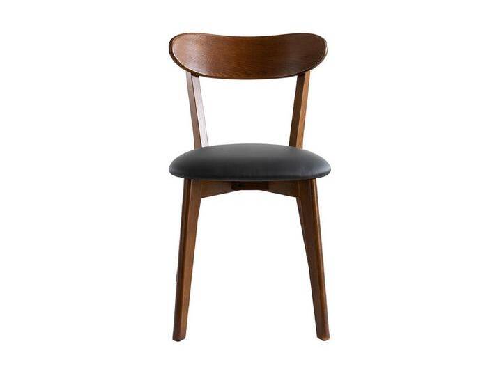 Stühle Vintage dunkles Holz und schwarze Sitzfläche (2er-Set) DOVE von Kauf-Unique Marketplace