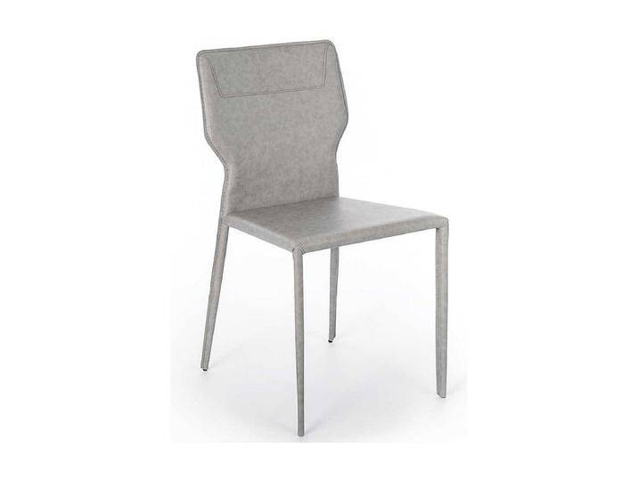 Stühle in Hellgrau Kunstleder Metallgestell (2er Set) von Kauf-Unique Marketplace