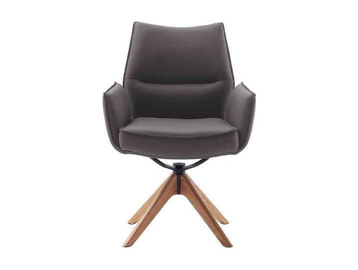 Stuhl Esszimmer Esszimmerstuhl aus Echtleder mit Gestell aus Massivholz (2er Set) von Kauf-Unique Marketplace