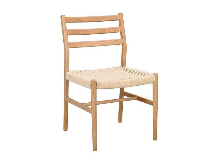 Stuhl Massivholz Essstuhl aus Eiche Massivholz mit Bezug aus Geflecht (2er Set) von Kauf-Unique Marketplace