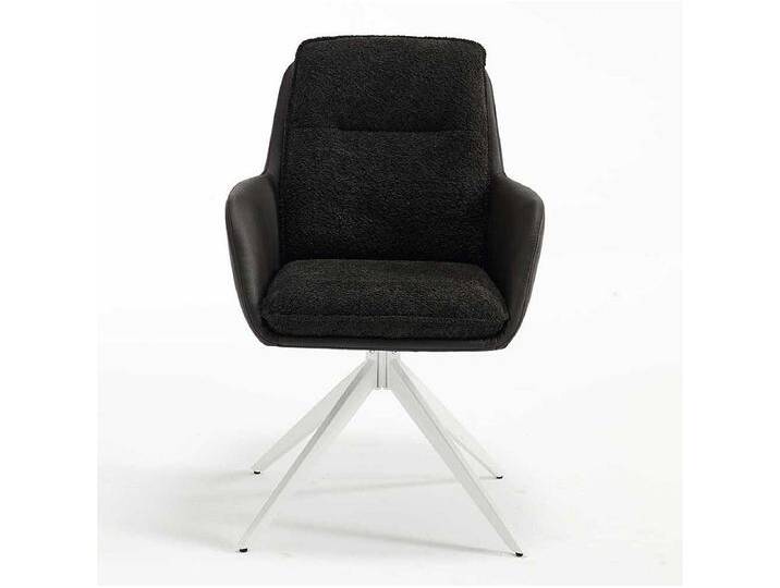 Stuhl Set mit Armlehnen in Anthrazit & Weiß 59 cm breit (2er Set) von Kauf-Unique Marketplace