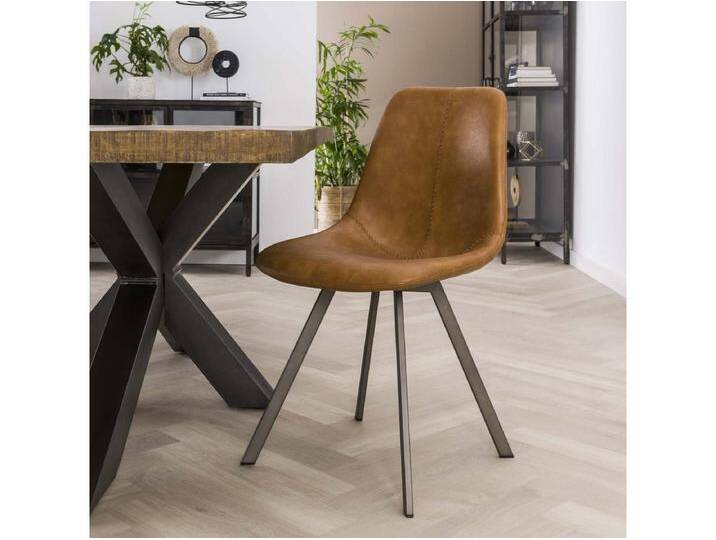 Stuhl Zickzackmuster - Braun - PU-Leder - 4 Stück Stuhl Zickzackmuster - Braun - PU-Leder - 4 Stück von Kauf-Unique Marketplace