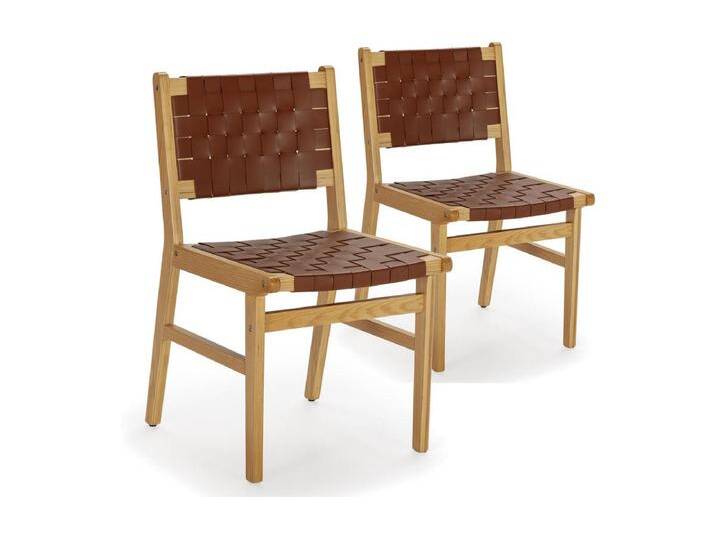 Stuhl-set 2 Kurt braun mit recyceltem Leder Stuhl-set 2 Kurt braun mit recyceltem Leder von Kauf-Unique Marketplace
