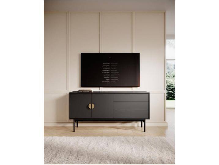 TV-Element mit 3 Schubladen - Schwarz mit Metallgestell - 154 cm - STOON von Kauf-Unique Marketplace