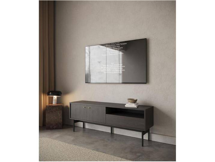 TV-Element mit Schublade - Esche Portland Schwarz - 154 cm - OLAR TV-Element mit Schublade - Esche Portland Schwarz - 154 cm - OLAR von Kauf-Unique Marketplace