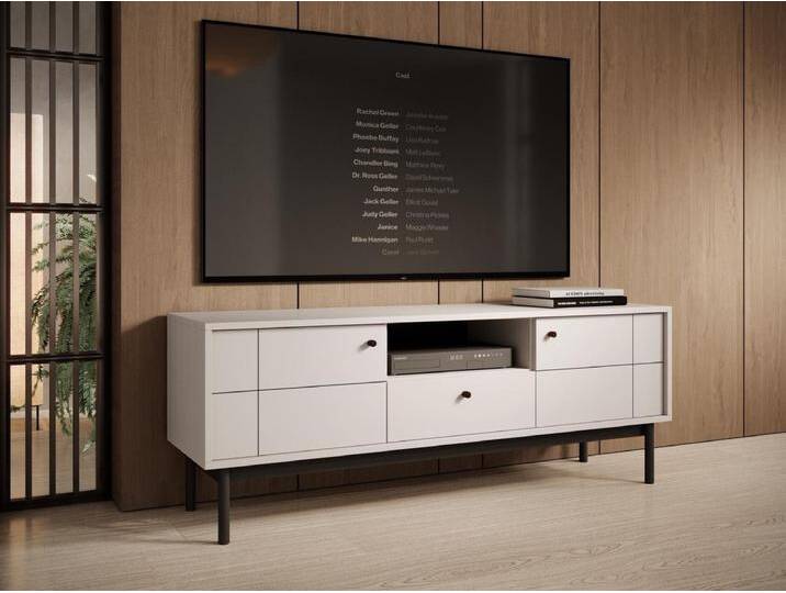 TV-Lowboard - Greige - 2-türig mit Schublade - 153 cm - JAPANDIES TV-Lowboard - Greige - 2-türig mit Schublade - 153 cm - JAPANDIES von Kauf-Unique Marketplace