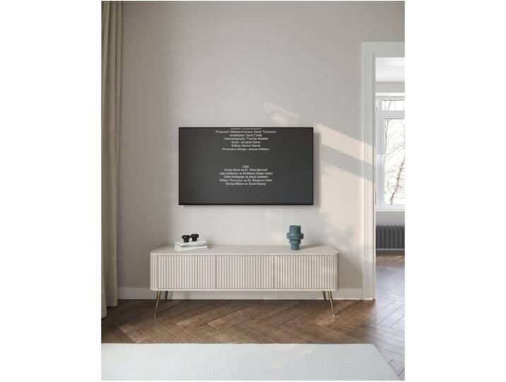 TV-Lowboard - Greige mit goldenen Metallbeinen - 163 cm - OVARLO TV-Lowboard - Greige mit goldenen Metallbeinen - 163 cm - OVARLO von Kauf-Unique Marketplace