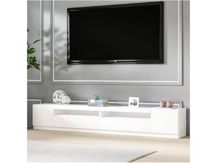 TV Lowboard Weiß mit LED-Leuchten Hochglanz 9178 von Kauf-Unique Marketplace
