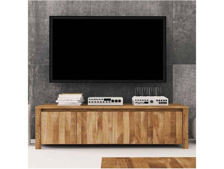TV Lowboard aus Wildeiche Massivholz 150 cm TV Lowboard aus Wildeiche Massivholz 150 cm von Kauf-Unique Marketplace