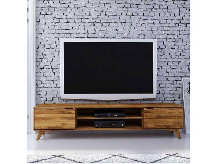 TV Lowboard aus Wildeiche Massivholz 220 cm breit von Kauf-Unique Marketplace