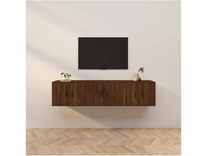 TV-Schränke,TV-Wandschränke 3 Stk. Braun Eichen-Optik 57x34,5x40 cm -gkd188375 von Kauf-Unique Marketplace