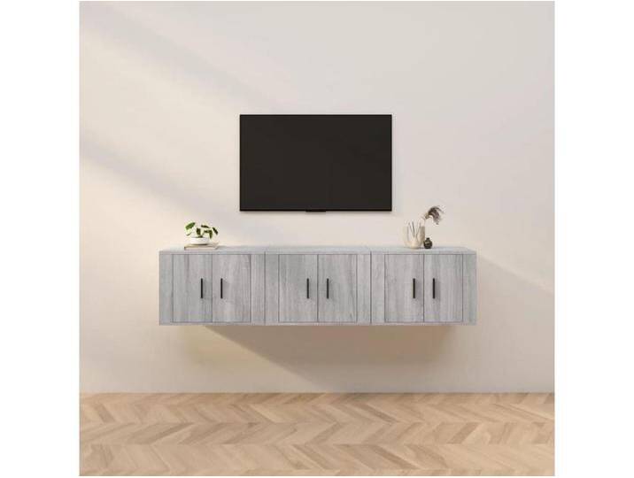 TV-Schränke,TV-Wandschränke 3 Stk. Grau Sonoma 57x34,5x40 cm -gkd663234 von Kauf-Unique Marketplace