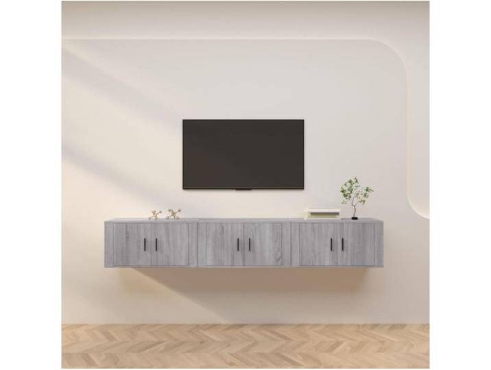 TV-Schränke,TV-Wandschränke 3 Stk. Grau Sonoma 80x34,5x40 cm -gkd451045 von Kauf-Unique Marketplace