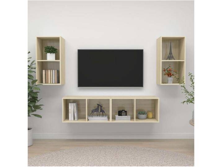 TV-Schränke,TV-Wandschränke 4 Stk. Sonoma-Eiche Holzwerkstoff -gkd256572 von Kauf-Unique Marketplace