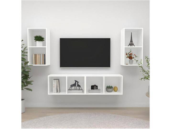 TV-Schränke,TV-Wandschränke 4 Stk. Weiß Holzwerkstoff -gkd111367 TV-Schränke,TV-Wandschränke 4 Stk. Weiß Holzwerkstoff -gkd111367 von Kauf-Unique Marketplace