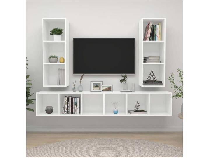 TV-Schränke,TV-Wandschränke 4 Stk. Weiß Holzwerkstoff -gkd734240 TV-Schränke,TV-Wandschränke 4 Stk. Weiß Holzwerkstoff -gkd734240 von Kauf-Unique Marketplace