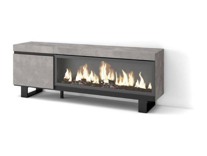 TV-Schrank, Lowboard, 158x35x57cm, Für TV-Geräte bis zu 65 , Elektrokamin XXL, Industriedesign, Zement TV-Schrank, Lowboard, 158x35x57cm, Für TV-Geräte bis zu 65 , Elektrokamin XXL, Industriedesign, Zement von Kauf-Unique Marketplace