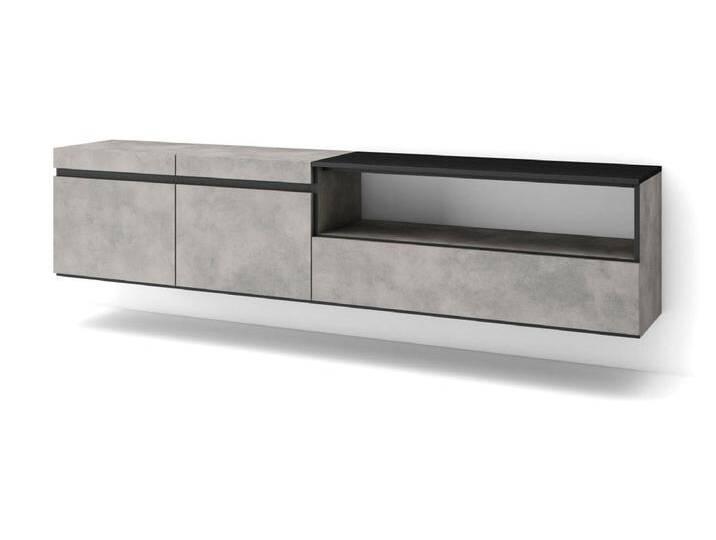 TV-Schrank, Lowboard, 200x35x45cm, Für TV-Geräte bis zu 80 , Hängend, Zement TV-Schrank, Lowboard, 200x35x45cm, Für TV-Geräte bis zu 80 , Hängend, Zement von Kauf-Unique Marketplace