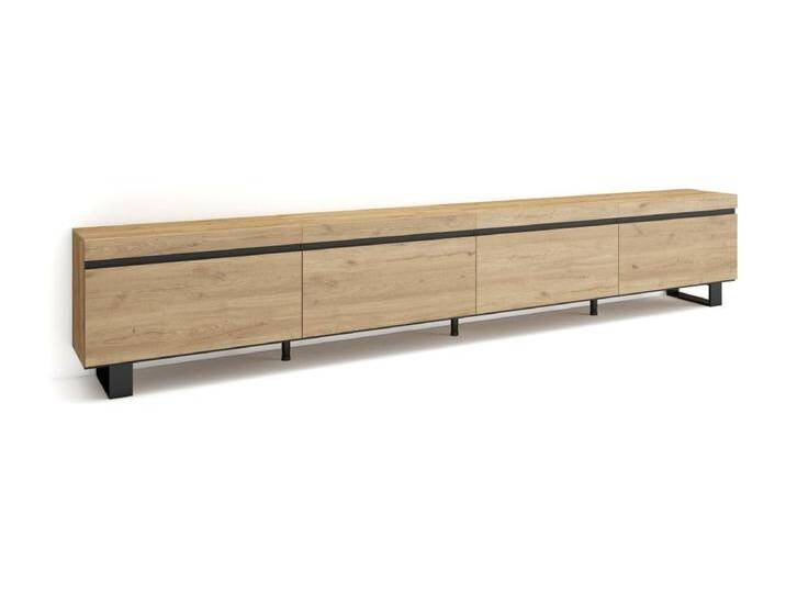 TV-Schrank, Lowboard, 320x35x57cm, Für großformatiges TV, Industriedesign, Eiche TV-Schrank, Lowboard, 320x35x57cm, Für großformatiges TV, Industriedesign, Eiche von Kauf-Unique Marketplace