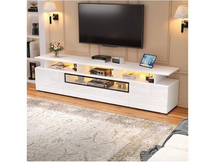 TV-Schrank,Hochglanz-TV-Ständer mit 2 Schränken und 1 Schublade,Lowboard Mit LED, passend für Fernseher um die 75 Zoll 180*38*45cm TV-Schrank,Hochglanz-TV-Ständer mit 2 Schränken und 1 Schublade,Lowboard Mit LED, passend für Fernseher um die 75 Zoll 180*38*45cm von Kauf-Unique Marketplace