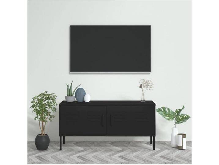 TV-Schrank,TV-Möbel Schwarz 105x35x50 cm Stahl -gkd424182 von Kauf-Unique Marketplace