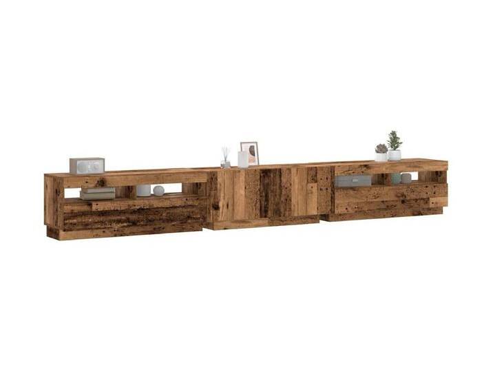 TV-Schrank mit LED-Leuchten Altholz-Optik 300x35x40 cm von Kauf-Unique Marketplace