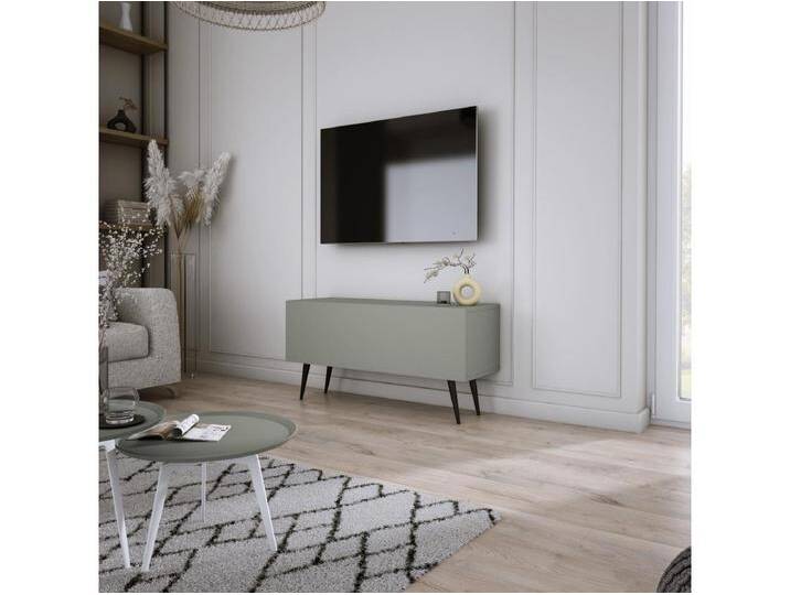 TV-Schrank: Aloe, 100 x 52 x 32 cm, schwarze Beine von Kauf-Unique Marketplace