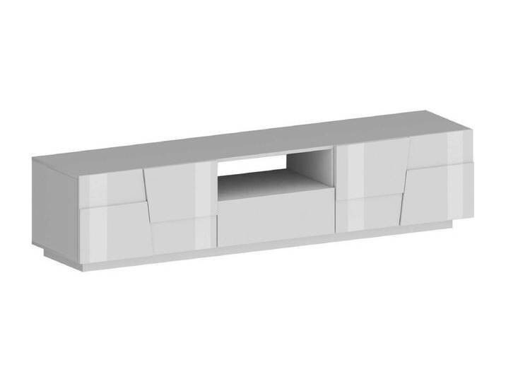 TV-Ständer Velio, niedriges Wohnzimmer-Kommode mit 2 Türen und 1 Schublade, TV-Ständer-Basis, 150x44x46 cm, glänzendes Weiß TV-Ständer Velio, niedriges Wohnzimmer-Kommode mit 2 Türen und 1 Schublade, TV-Ständer-Basis, 150x44x46 cm, glänzendes Weiß von Kauf-Unique Marketplace