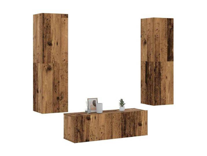 TV-Wandschränke 3 Stk. Altholz-Optik Holzwerkstoff von Kauf-Unique Marketplace