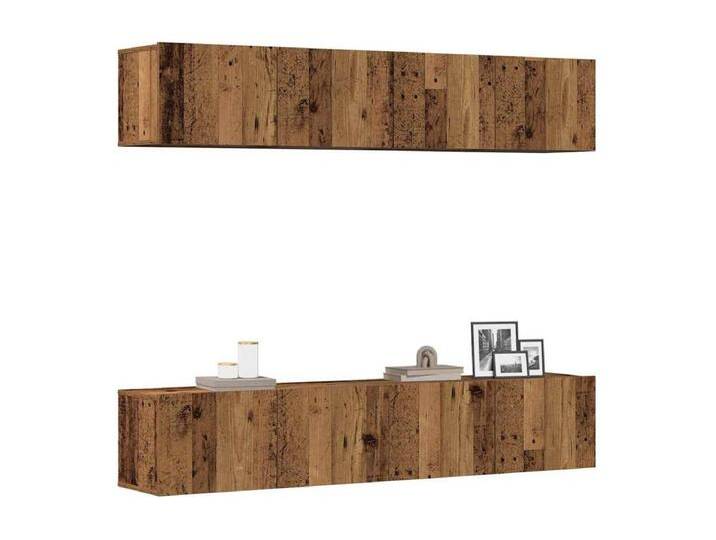 TV-Wandschränke 4 Stk. Altholz-Optik Holzwerkstoff von Kauf-Unique Marketplace