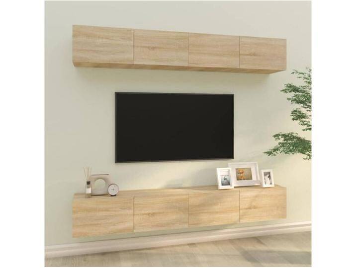 TV-Wandschränke 4 Stk. Sonoma-Eiche 100x30x30 cm von Kauf-Unique Marketplace